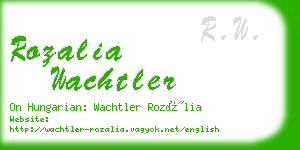 rozalia wachtler business card